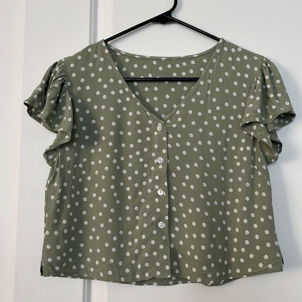 Twik Ruffled Sleeves Floral Blouse